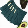 Reusable linen UNsponge for a zero waste kitchen avocado 6